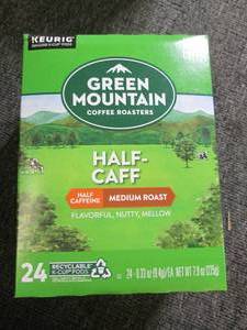24 pack of green mountain half caff...