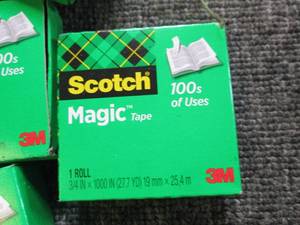 24 rolls of scotch magic tape ...