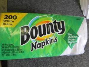 package of bounty napkins ...