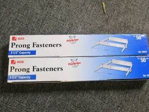 2 packages of 50 prong fasteners...