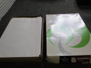 case of 100 10x13 28lb white wove s...