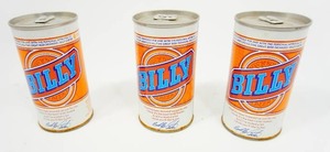 lot 24 image: (3) Collector Breweriana Billy Beer Cans...FULL