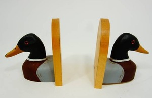 lot 63 image: (2) Duck Book Ends...