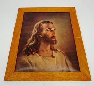 lot 91 image: Vintage Religious Print Of Jesus 1940 Signed By Warner Sallman