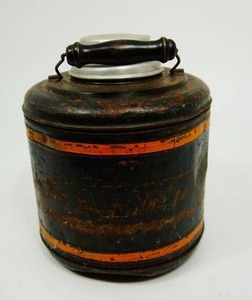 lot 92 image: Vintage Camping Metal Thermos Jug...