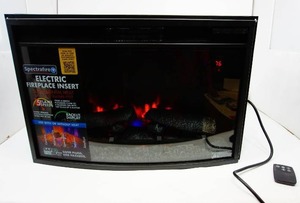 lot 106 image: 25 Spectrafire Electric Fireplace Insert With Remote (Back Light Needs Fixing)