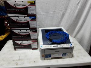 lot 11 image: Brother HL-3070CW Digital Color Printer With Wireless Networking. Includes 4 Ink Cartridges All 4 Colors. Looks Newer