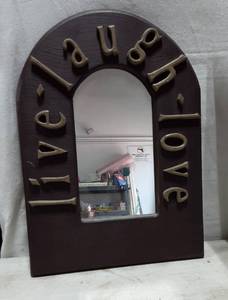 lot 13 image: Live-Laugh-Love Wall Mirror 16x22