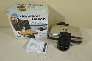 lot 14 image: Hamilton Beach Belgian Style Waffle Maker