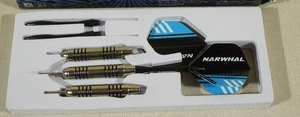 lot 24 image: 3 Narwhal Steel Tipped Darts -22 Gram