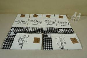 lot 43 image: 6 Kitchen Dual Purpose Towels with Hand Lotion
