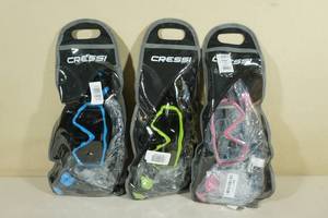 lot 81 image: 3 Cressi Snorkel Sets