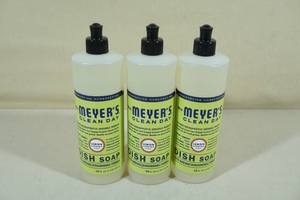 lot 112 image: 3 Bottles Mrs. Meyers Lemon Verbena Scented Dish Soap