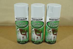 lot 120 image: 3 Cans Rust-Oleum Plastic Primer