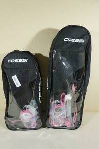 lot 129 image: 2 Cressi Snorkel Sets