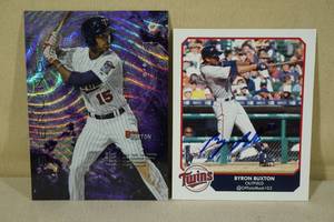 lot 152 image: 2014 Topps Sterling Byron Buxton Large Format Baseball Card - plus Signed Card