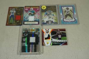 lot 158 image: Insert Football Cards - Jersey, Numbered - Waddle, Ridley 3 Color