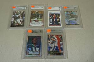 lot 169 image: Graded Football Cards - Tim Couch, Vince Young, RGIII, BushWhiteLeinart