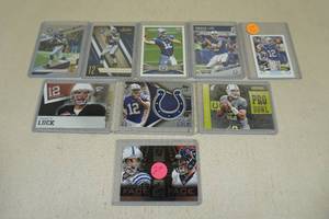 lot 170 image: Andrew Luck Football Cards - Logo Insert, Rookie