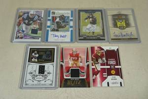 lot 184 image: Insert Football Cards - Autos, Jersey, Holt, Bosa, Bush