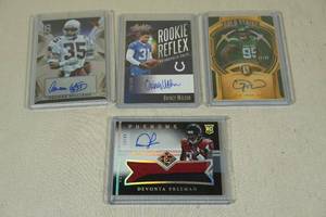 lot 187 image: Insert Football Cards - Williams Auto, Freeman JerseyAuto