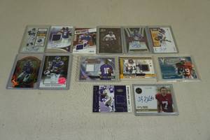 lot 197 image: Minnesota Vikings Insert Cards - Jerseys, Autos, Numbered