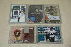 lot 199 image: Insert Football Cards - Jerseys, Auto, Rookies