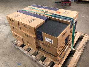 Pallet of Imperial Texture VCT 12 in. x 12 in. Classic Black Standard Excelon Commercial Vinyl Tile (45 sq. ft.  case) by Armstrong Flooring (18 Boxes) Customer Returns See Pictures