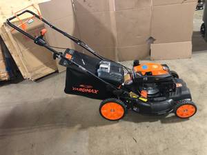 22 in. 201 cc SELECT PACE 6 Speed CVT High Wheel FWD 3-in-1 Gas Walk Behind Self Propelled Lawn Mower by YARDMAX Customer Returns See Pictures