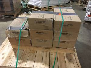Pallet of Imperial Texture VCT 12 in. x 12 in. Fortress White Standard Excelon Commercial Vinyl Tile (45 sq. ft.  case) by Armstrong Flooring (15 Boxes) Customer Returns See Pictures