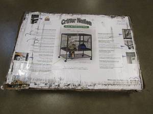 lot 343 image: MidWest Homes for Pets Deluxe Critter Nation Single Unit Small Animal Cage (Model 161),Gray Quartz (OPEN BOX)