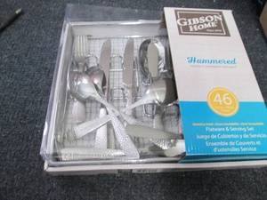 Gibson Home Hammered 46-Pc. Stainle...