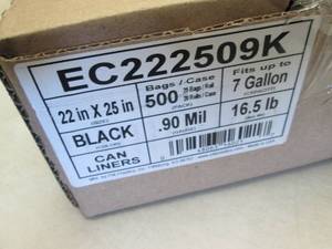 Case of 7 Gallon , 22x25 inch Trash...
