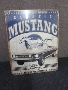Metal Mustang Sign 12.5x16 inch ...