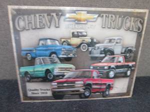 Metal Chevy Trucks Sign12.5x16 inch...