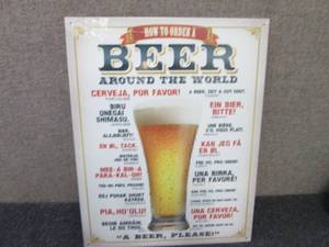 Metal Beer Sign 12.5x16 inch ...