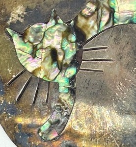lot 25 image: Ismael Pando Sterling Silver and Mexican Opal Inlaid Pendant