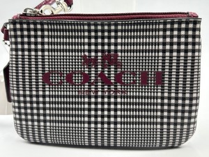 lot 45 image: Coach Peyton Plaid Wristlet New with Tags