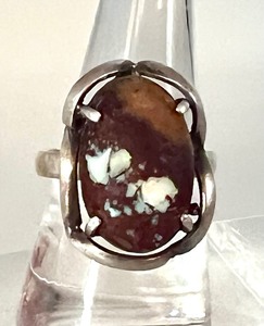 lot 116 image: Raw Opal and Sterling Ring