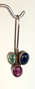 lot 111 image: Silver and Gemstone Earrings