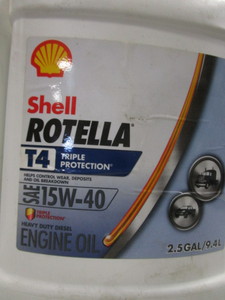 10 Gallons Shell Rotella 15W-40 Oil