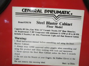 Sand Blast Cabinet