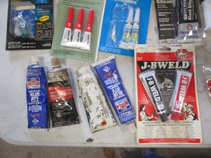 Large Lot of Zip Ties, Glues, Epoxies & Misc.