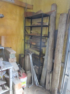 Steel Shop Shelving & Large Assortment of BlocksLumber