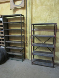 (2) Steel Shop Shelving 15x36x70 & 1x3x7