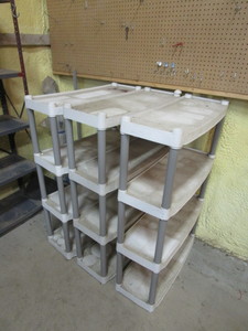 (3) Poly Shop Shelving 12x32x48