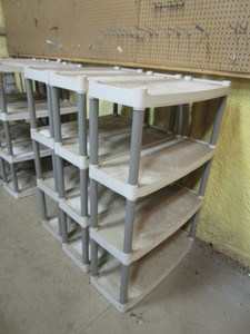 (3) Poly Shop Shelving 12x32x48