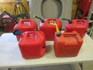(5) 5gal Gas Jugs