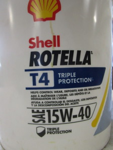 10 Gallons Shell Rotella 15W-40 Oil