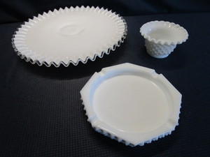 Milkglass Cake Stand, Ashtray